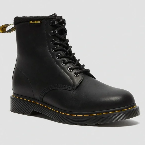 Black Dr. Martens 1460 Pascal Warmwair Leather Lace Up Boot - Picture 1 of 8